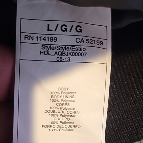 Quicksilver Boys Large hooded Jacket. Inside and Outside 100% polyester - Picture 6 of 6